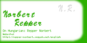 norbert repper business card